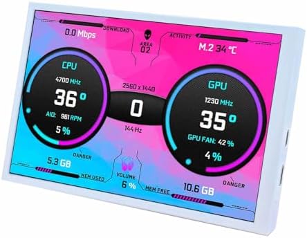 Wisecoco 8.8 Pollici 1920*480 IPS LCD Aida64 Ultrawide Monor Mini PC Schermo HSD088IPW1 Custodia Da Gioco CPU GPU Computer Sub Display