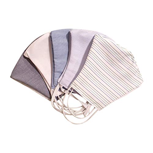 Kit 10 Máscara dupla face 100% algodão 80 lavagens - Sortidas Neutras