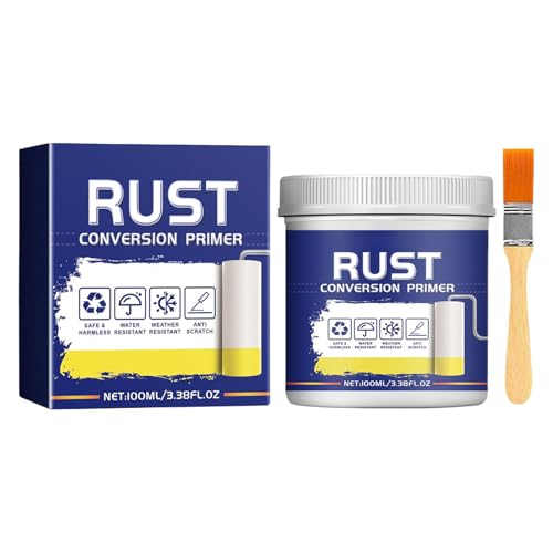 Nuyhgtr Convertitore di ruggine – Convertitore di ruggine resistente alle intemperie con pennello di precisione, protezione avanzata, convertibile in stabile, primer automobilistico per manutenzione