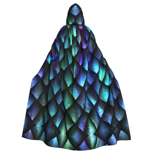 Capa con capucha con estampado de escamas de dragón mágico en