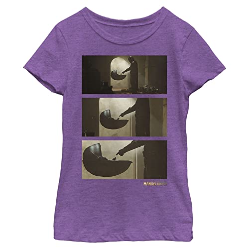 T-shirt Star Wars Mandalorian fille violet idéal pour l'école et le jeu