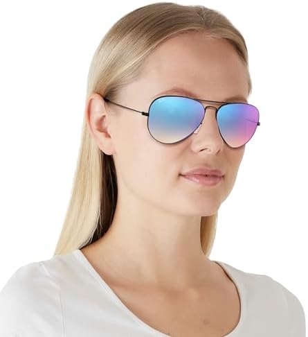 Ray-Ban RB3025 Classic Mirrored Aviator Sunglasses - Image 6