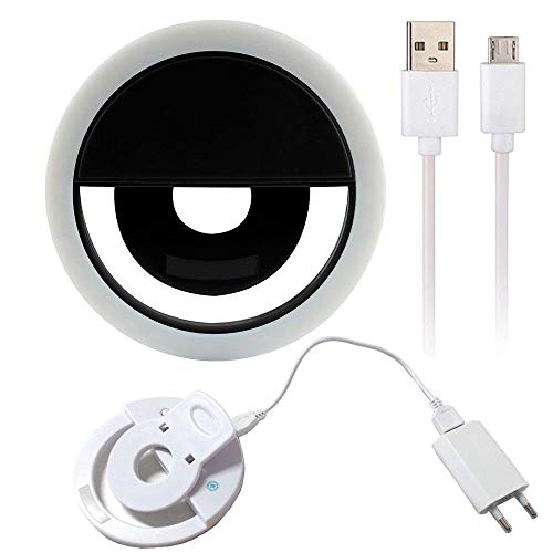Ring Light Luz de Selfie Para Celular + carregador Preto CBRN08674