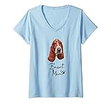 Photo Gallery donna basset hound mom regalo de perro de mamá basset hound maglietta con collo a v Photo Gallery donna basset hound mom regalo de perro de mamá basset hound maglietta con collo a v