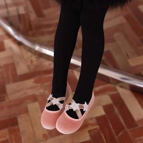 THEE BRON Toddler Dress Shoes Flower Girls Glitter Mary Jane Ballerina Flat Shoes3