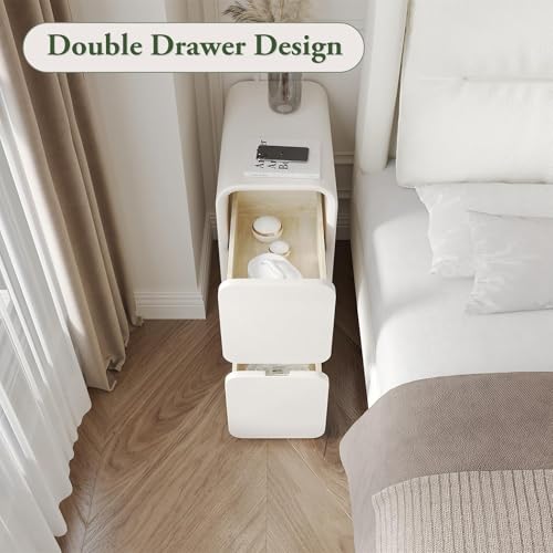 Table de chevet compacte 25 cm grise | Petite table d'appoint de chambre - 4