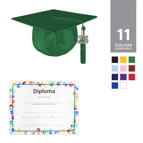Kindergarten Preschool Unisex Shiny Graduation Cap and Bling Tassel with Diploma Certificate2