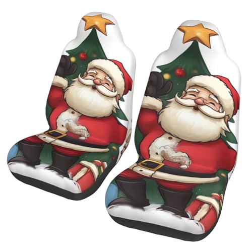 Housses de siège de voiture imperméables contre les taches et l'usure de Noël - Pack de 2
