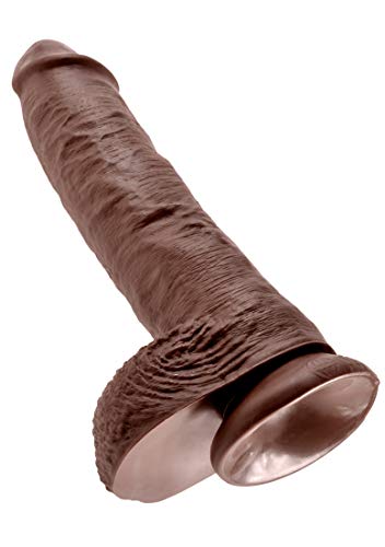 King Cock Pipedream Dildo met testikels met zuignap, bruin, 10 inch - Afbeelding 3