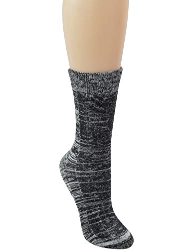 Yomandamor Women's 3 Pairs Thick Warm Winter Socks Non-binding Crew Dress Socks with Seamless Toe3