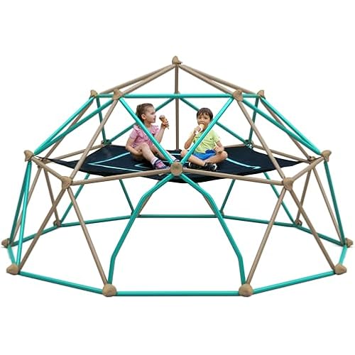 Merax Climbing Dome with Hammock, Outdoor 12FT Dome Climber for Kids 3-10