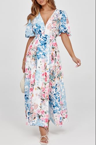Image of Maxigerui Women's Summer Floral Maxi Dress Spring Wedding Guest Dress 2026