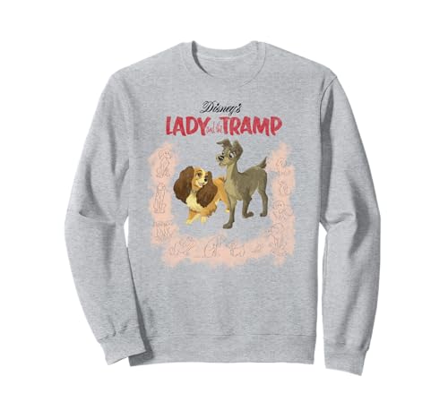 Sweatshirt Disney Lady And The Tramp vintage pour adulte nostalgique