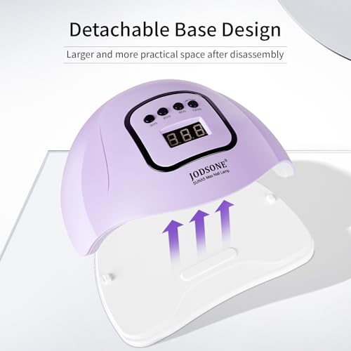 Image of JODSONE U V LED Nail Lamp, Nail Dryer for Gel Polish with Led Light with Automatic Sensor & 4 Timers Purple