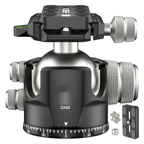 �J�����p��?�A DX55 �v���t�F�b�V���i���r�b�O�{�[���w�b�h�ő�׏d 40kg �� 360° �p�m���}�B�e�J�����O�r�Ƃ̑��p�r�Ȏg�p������Ƃ��܂� �A���i(DX55 ball head)