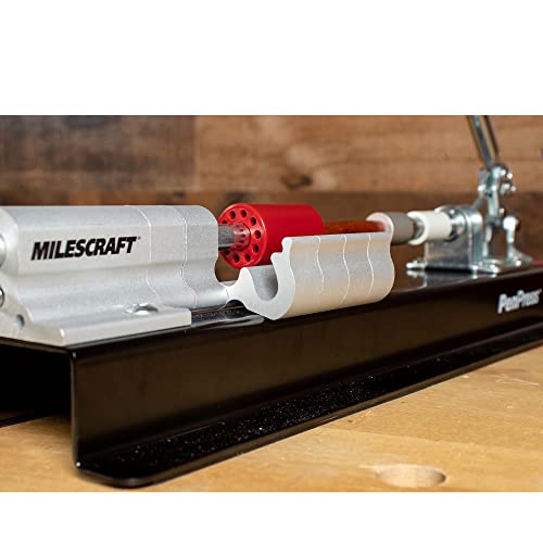 Milescraft 4701 Pen Press – Join Turned Pens & Projects – Advanced, Spring-Loaded Design Holds Workpiece In Place & Adjusts Size Quickly Using Six Quick-Flip Stop Settings. Includes Two Receiving Tips #TOP4