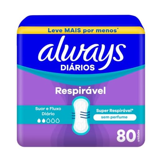 Protetor Diário Always Respirável - 80 unidades