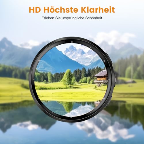 VideoSecu 4 Stück für Panzerglas für Garmin Venu 3 Schutzfolie, Selbstheilende Schutzglas, Ultradünne 0.2mm, Blasenfrei, Ölfeste & Kratzfeste Schutzglas, Anti-Fingerabdruck Displayschutz