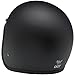 Biltwell Bonanza DOT Certified Open-Face-Helmet-Style Helmet (Flat Black, Large) - BH-BLK-FL-DOTLG