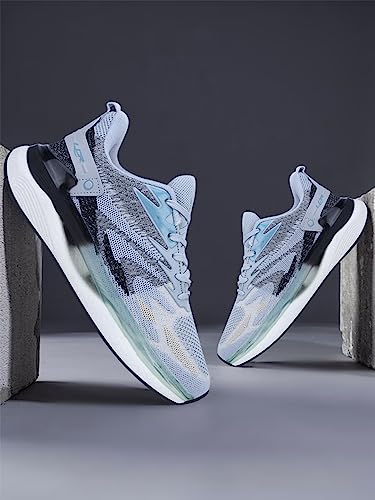 Image of LANCER Mens ENERGY-19LGR-BLU Light Grey Running Shoe