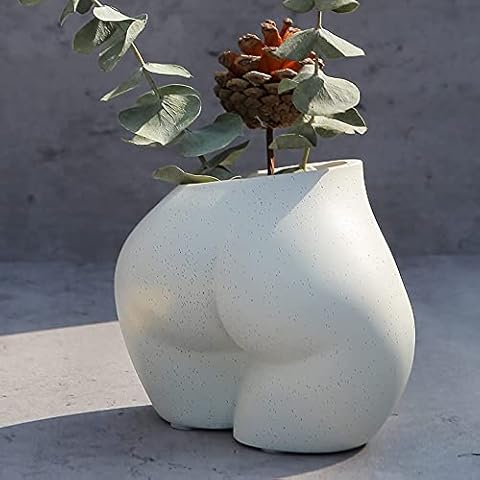 FROZZUR Lower Body Pot, Cute Sculpture Decor, Female Body Shaped Resin Flower Planter with Drainage Holes, Modern Boho Chic Butt Planter for Indoor & Outdoor Plants Cover