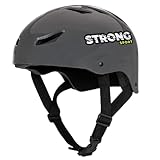 Genérico Capacete Proteção Skate, Patins, Bike... Profissional (GG, Cinza) para Esportistas Radicais, Adultos