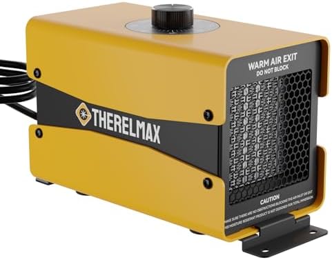 Boat Engine Compartment Heater Built-in Thermostat, 650W Boat Cabin Heater with Safe PTC Element and Waterproof Fan HMA650 Multi-Use Boat Bilge Heater to Prevent Your Cabin Pump from Freezing, Yellow