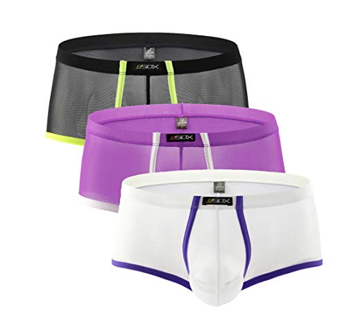 J Men Underwear Boxer Briefs Transparent Sexy mesh Boxers Gauze Panties