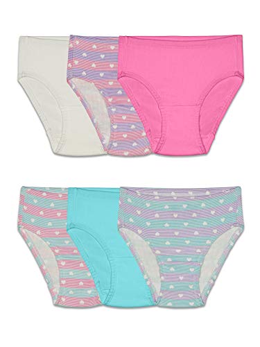 Fruit of the Loom Girls Toddler Flexible Fit Brief, Assorted (6 Pack), 4T 5T