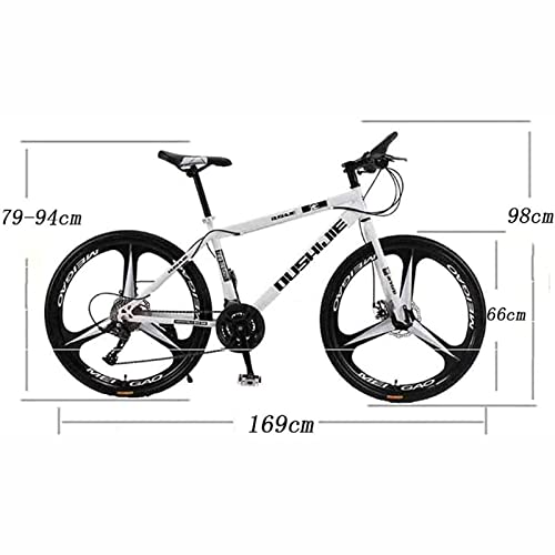 Bicicleta de montaña con cuadro de acero al carbono resistente y suspensión delantera 7