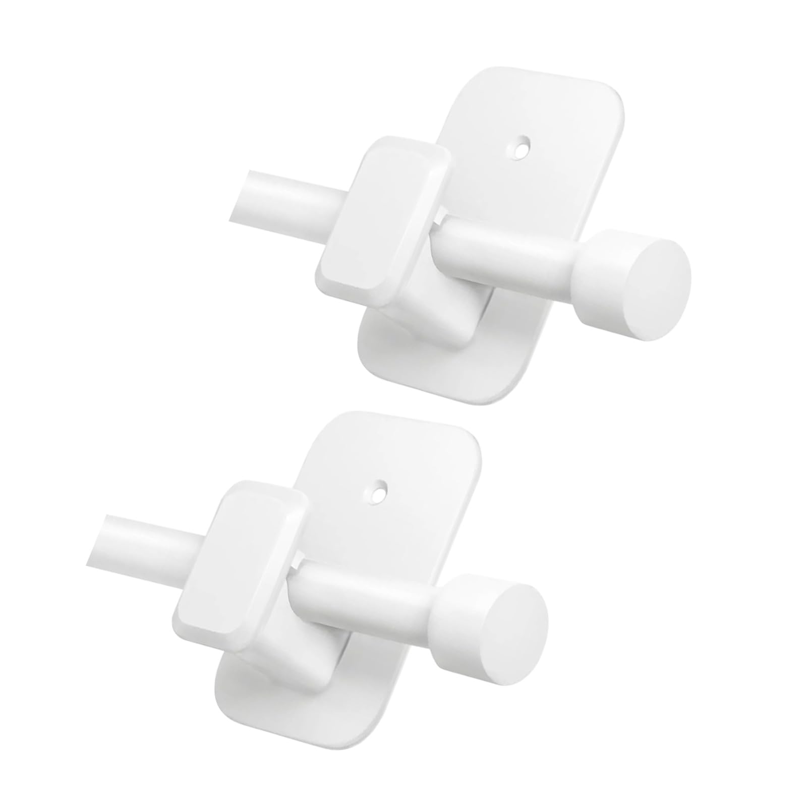 Whoasyst 2 Piece Not Drilling Curtain Rod Brackets Adhesive Mounting Drapery Poles Holders Hangers for Home Offices Dorm Adhesive Curtain Rod Holder