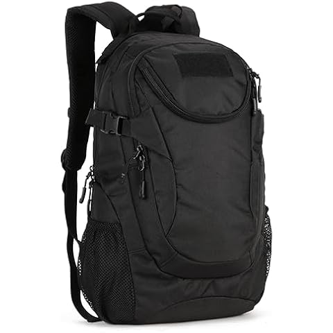 YFNT Tactical Bags & Packs 25L EDC Daypack Outdoor Hiking Military Rucksacks for Men Women (Black) Cover