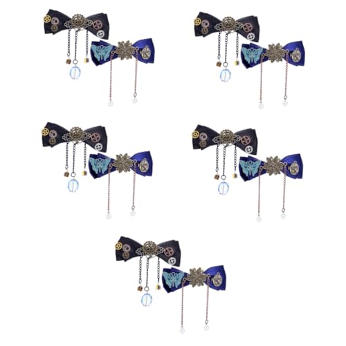 Barrette cheveux steampunk pince nœud tissu accessoire coiffure vintage femme fille