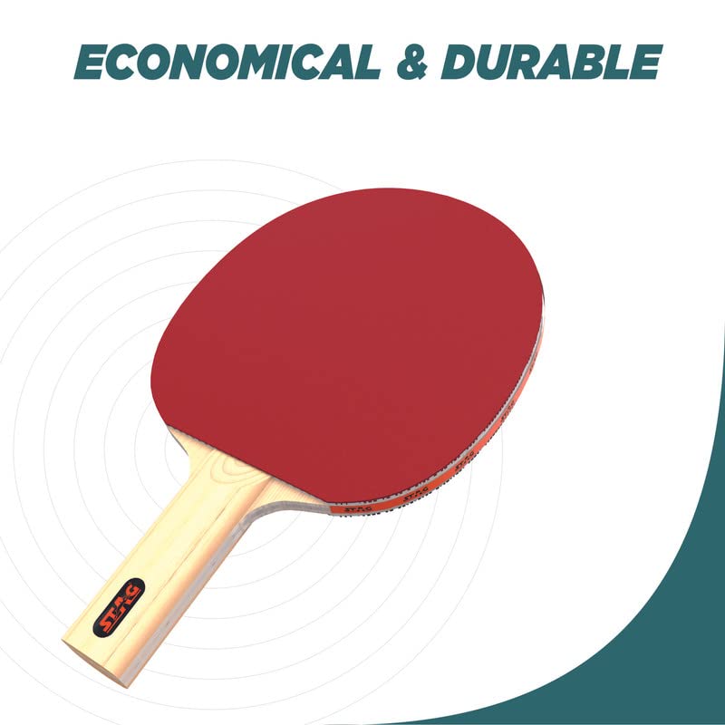 STAG 2 Star Table Tennis Playset, 2 Racquets & 3 Balls (White), (Model: STAR2-SET WH) 1