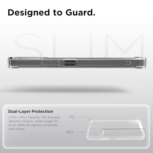 Image of RIGGEAR Shockproof Clear Hybrid Airbag Armor Back Cover Case Compatible with OnePlus N6 5G (Transparent PC and TPU Bumper)