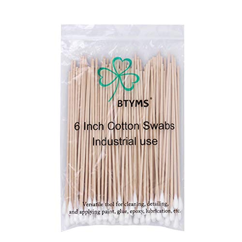 400 Count 6 Inch Long Cotton Swabs With Wooden Handles Cotton Tipped Applicator For Cleaning #TOP7