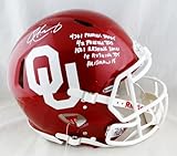 Kyler Murray Signed Oklahoma F/S Speed Authentic Helmet w/ 5 Stats- Beckett Auth - Autographed College Helmets
