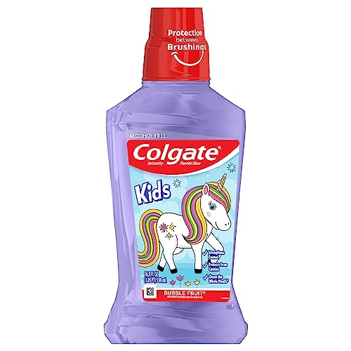 Colgate Kids Mouthwash, Unicorn, Bubble Fruit Flavor, Anticavity Fluoride Mouthwash, 16.9 Ounce #TOP2