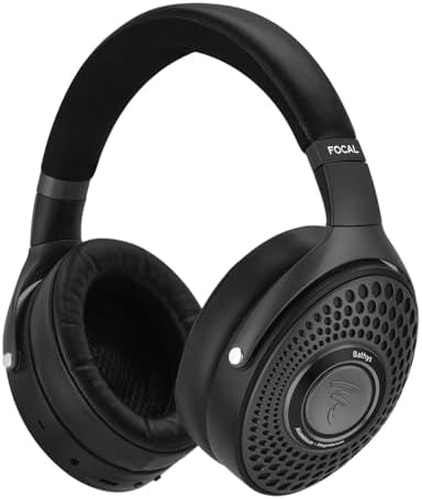 Focal Bathys Over Ear HiFi Bluetooth Wireless Headphones with Active Noise Cancelation (Black Stealth)