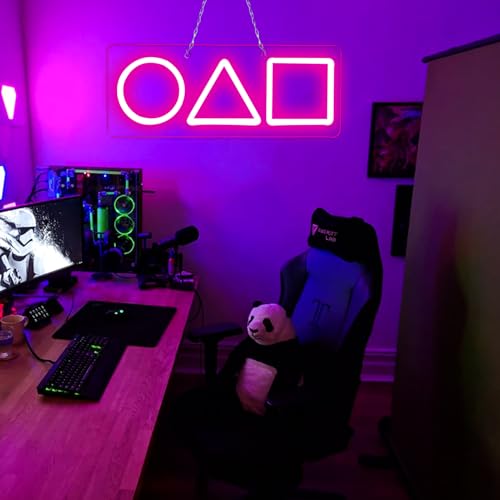 Image of WonderfulLife Game Logo Neon Sign for Gamer Zone Decor,Led Lights for Man Cave Bar or Bedroom Decoration.Perfect Birthday Gifts,5V USB Powered,Easy Hanging.