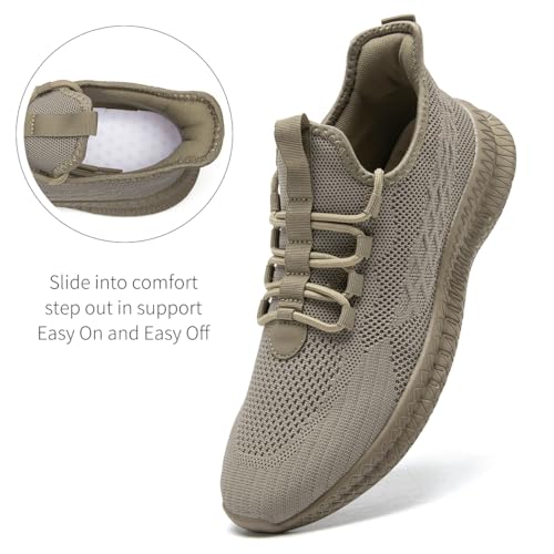 Image of Mens Slip On Walking Shoes Sneakers Running Shoes Trainers Athletic Gym Fitness Sport Shoes Non Slip Breathable Mesh Workout Fashion Breathable Comfortable