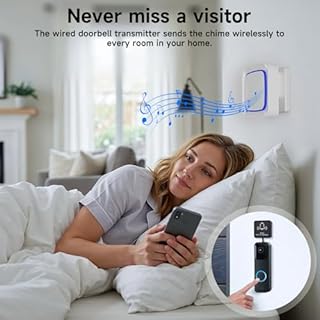 Wireless Doorbell Chime - Compatible with Blink Video Doorbell (2023 release) and Blink Video Doorbell (newest model), 58 Melodies & 5 Volume Levels (1 Video Doorbell Extender 2 Receivers）
