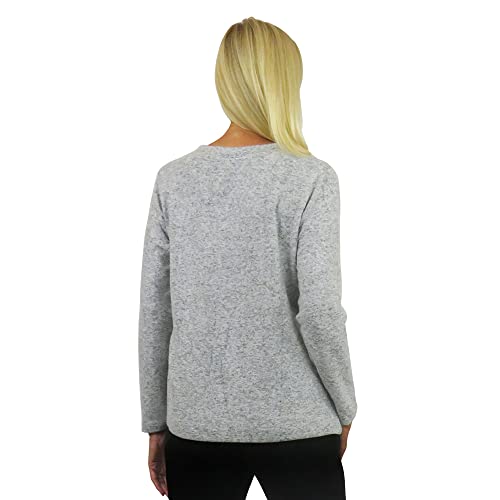 LA CERA Women's Solid V-Neck Sweater Top Long Sleeves, 80% Rayon 15% Polyester 5% Spandex, Pull On, Machine Wash2