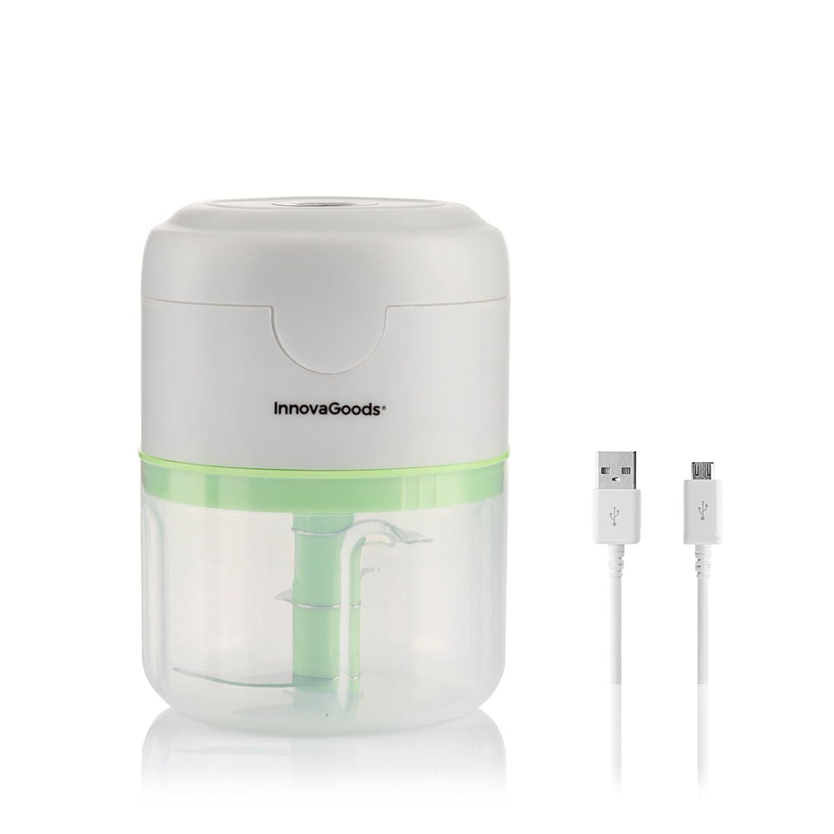 InnovaGoods® Echoppie, mini tritatutto portatile, portatile, pratico e versatile, ideale per tritare frutta, verdura, frutta secca, 3 lame in acciaio inox, capacità 150 ml, 45 W di potenza