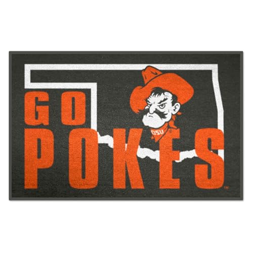 FANMATS 33414 NCAA -Oklahoma State University Starter Mat Accent Rug - 19in. x 30in. Slogan Starter Mat| Sports Fan Home Decor Rug and Tailgating Mat