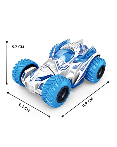 Image of 4WD Monster Truck Toys for Kids,Stunt Truck Car Toy with 360 Degree Rotation Big Rubber Tires for Push & Go 4wd Monster Truck Cars for Boys & Girls (Pack of 3, White)