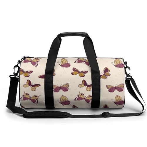 Duffel bag sac de sport papillon vintage pour camping et voyage