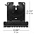 Sanus Wall Mount for Sonos Amp - Slim Black Design with Lockable Latch for Security - Low Profile Bracket Design Mounts in Any Orientation - Built-in Cable Management