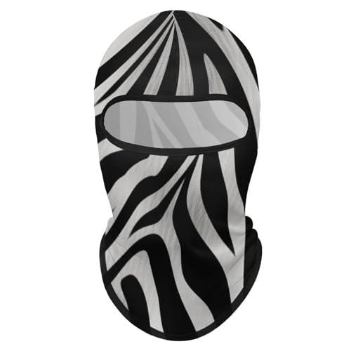 Máscara facial de pasamontaña con estampado de cebra para hombres y mujeres, protección solar, transpirable, cubre todo el rostro y cuello para senderismo, ciclismo, correr y conducción miniatura 7