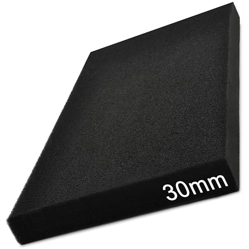 Easyboost Espuma de Filtro de Aire Universal 28x15cm Grosor 30mm de corte para Scooter Moto Quad Cortacésped Desbrozadora Motocultor Motosierra Filtración del Carburador